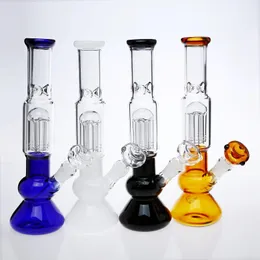 30 cm szklane bongs fajki wodne rury łączące 14.4mm Dab Rigs Hoishahs Percrator Dwie przetwarzanie fukcji