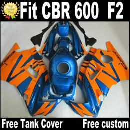 Bodywork Fairings för Honda CBR 600 1991 - 1994 F2 Blå Orange Fairing Kit CBR600 91 92 93 94 Motobike RP74