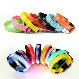 Hot sale LED luminous pets Collar colorful stripe dog collar Luminous pet safety belt pet decoration supplies IA940