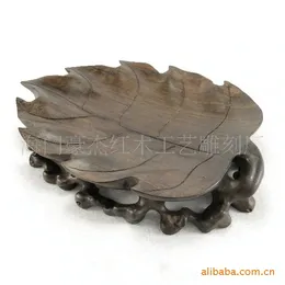 Black sticks of wood fruit bowl African ebony wood carving leaves fruit compote fruit bowl can be customized!