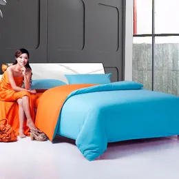 2016 высокое качество 4 шт. хлопок простой два цвета постельных принадлежностей кровать простыня одеяло/пододеяльники наволочка постельное белье 3 размер