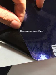 Pellicola avvolgente in vinile camaleonte lucido perlato blu viola con bolle d'aria Lucida infradito glitter perla adesivo per avvolgere auto Taglia 1 52 324P