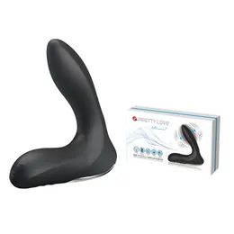 Pretty Love USB wiederaufladbarer 12-Modus-Prostata-Vibrator, aufblasbarer Buttplug, Vaginalvibrator, erotisches Spielzeug für Männer und Frauen, q1711243