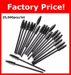 Wholesale 25,000pcs/lot NEW Black Disposable Eyelash Brush Mascara Wands Applicator Makeup Cosmetic Tool