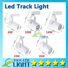 CE RoHS UL LED-spårljus 6W 10W 14W 24W 36W 120 strålvinkel LED-tak Spotlight AC 85-265V LED-belysning