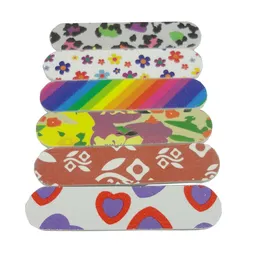 Färgglada Mini Salon Board Nail Files Buffert och Emery Boards Drop Shipping # NFZ009