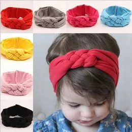 2021 Baby Girls Hair Braided With Children Safely Cross Knot Accessories Headband TZX205