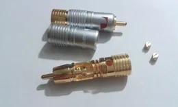 4 pcs Gold Plated Nakamichi Pure Copper RCA Non solder plug Connector