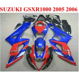 ABS Łwycenia motocykli dla Suzuki GSXR1000 05 06 Zestawy do ciała K5 K6 GSXR 1000 2005 2006 Red Blue Black Fairing Kit ND1