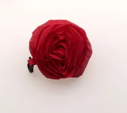 Heta! 5 st Red Color Pretty Rose Foldbar Eco Reusable Shopping Bag 39.5cm x38cm (430)