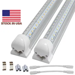 8FT LED Tubo Luzes T8 V Em Forma LED Luzes Integrada 2FT 3FT 4FT 5FT 6FT 8FT Refrigerador Iluminação Double Row Shop Lights Luminárias