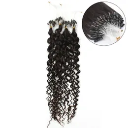 ELIBESS HAIR-Micro Ring Hair Extension 0.8g/strand 200 strands/lot #1 #1B #4 #6 Color Water Wave Loop Micro Ring Hair Extensions