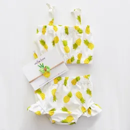 Baby Girls Clothing Set 2018 Newborn Baby Girl Clothes Pineapple Printed Tops + Shorts 2PCS Baby Outfits Kids Clothes Toddler Girls Suits