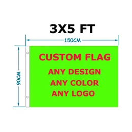 free shipping Custom Flag 90 x 150 cm Polyester Customize Flags And Banners For Home Decoration Sport Outdoor Banner