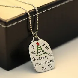 Slide Pendant Halsband God Jul Julgran Mode Europa Amerika Stil Kreativ Personlighet Halsband Kläddekoration