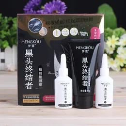 2016 Nyaste 48sSets Blackhead Removal Activated Carbon Mask 3PCS Set Blackhead Export Liquid 30ml + Svart lera Mask 60ml + Kompakt toner 30ml