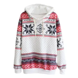 Partihandel-Nya Jumpers Womens Mode Kvinnor Snowflake Print Långärmad Pullover Stickad Sweater Kvinna Jultröjor