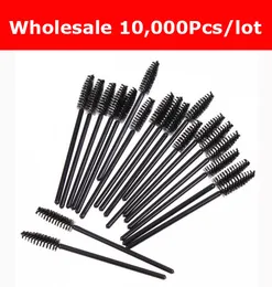 Billigt Pris 10,000pcs / Lot Ny Försäljning Svart Engångs Ögonfransborste Mascara Wands Applicator Makeup Cosmetic Tool