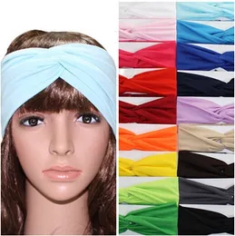 Largura 3.5 "em largura, bandas de turbante mulheres, envoltório de cabeça de turbante, faixa de torção, envoltório de cabelos de tecido, 10 pcs / lote