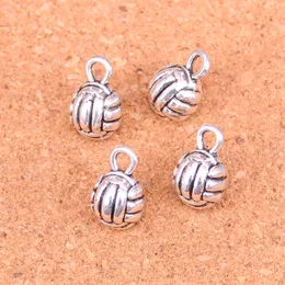 37pcs Antique Silver Plated volleyball Charms Pendants for European Bracelet Jewelry Making DIY Handmade 10mm
