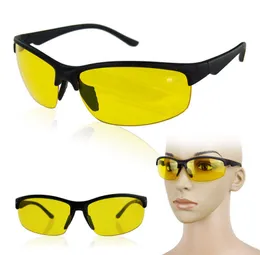 New Arrival Plastik + Żywica HD HD High Definition Classic Night Vision Glassful Glassful Yellow Sox Sover Safety Okulary UV 400 10 sztuk / partia