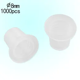 Wholesale-1000pcs Small White Plastic Tattoo Ink Pots Clean Pigment Holder Cup Cap Free shipping