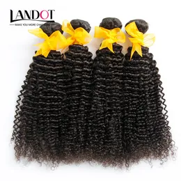 5pcs Lot malaysische versaute lockige jungfräuliche Haare mit Verschluss 7a unverarbeitet tiefe Curl menschliche Haare 4bundles und 1pcs Spitzenverschlüsse Größe 4x4 "