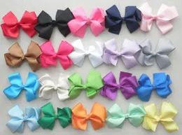 Koreansk 3 tums Grosgrain Ribbon Hairbows Bästsäljare Barnflicka Hår Tillbehör Bow med Clip Hair Bobbles Boutique Hairpins Hair Ornaments