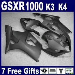 جميع أدوات Fairing Matte Black لـ Suzuki GSXR1000 2003 2004 K3 BRAND NEW BODY KIT GSXR 1000 03 04
