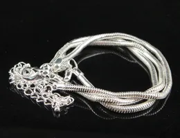 frete grátis clássico DIY 925 chapeamento de prata cadeia pulseiras Cobra caber Europen encantos contas lagosta fecho bracelete 50pcs