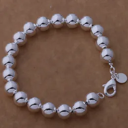 Free Shipping with tracking number Top Sale 925 Silver Bracelet 10M hollow beads Bracelet Silver Jewelry 20Pcs/lot cheap 1559