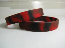 Custom Text & Logo Designs Swirled Camo Silicone Wristband For Events Promotion Gifts