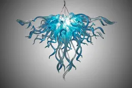 Lamps 100% Mouth Blown Borosilicate Murano Glass Chandeliers Pendant Lights Art Style LED Light Home Made Chandelier