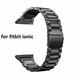 Tre pärlor 4 Färg Luxury Rostfritt stål Vaktband för Fitbit Joniskt Magnet Metal Armband Watch Band Armband Strap Armband 50Pair / Lot