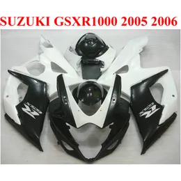 7 Gåvor Fairing Kit för Suzuki 2005 2006 GSXR1000 Fairings 05 06 GSX-R1000 K5 K6 Vit svart karosseri satt sx19