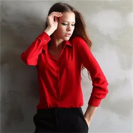 Wholesale-5 Colors Work Wear 2015 Women Shirt Chiffon Blusas Femininas Tops Elegant Ladies Formal Office Blouse Plus Size XXL