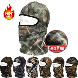 Atacado-camuflagem térmica fleece Balaclava inverno quente ciclismo esqui pescoço máscaras capas chapéus de paintball motocicleta máscara facial completa