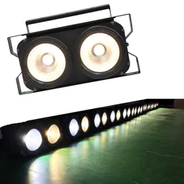 2X A Lots Wholesales 2 Eyes 100w LED Blinder Audience Cob Indoor Par for Dj Light TV Show Wedding Black Lights Projector Disco Party Ktv Show Lighting FastShipping