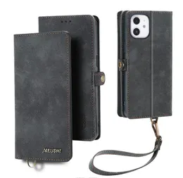 Megshi löstagbara plånbokfodral ryggsäck Stark adsorptionslädertelefonfodral för iPhone 13 11 12 Pro Max Samsung Galaxy S9 S10 S21 Huawei P20 P30 P40 Mate20 Mate30