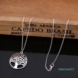 Silver Plated living Tree of life Pendant Necklace Fit 18inch O Chain or earrings Bracelet Ring for Women Girl Jewery Set