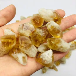 Decorative Objects & Figurines 100g Clear Healing Yellow Crystal Stone Quartz Single Natural Column Decoration Pointed Collectables DIY Craf