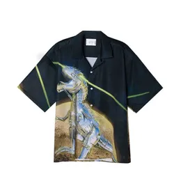 Camicie casual da uomo Kongshanji 2G poggy God illustrazione esclusiva per uomo e donna camicia a maniche corte stampata dello stesso marchio di moda hawaiano