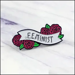 Piny broszki biżuteria „feministyczne” logo logo specjalne emaliowane kreskówka broszka kreatywna liter