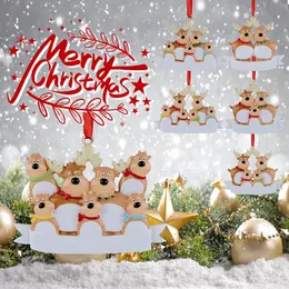 Ozdoby świąteczne Elk rodziny osobisty prezent wisiorek słodkie drewniane ozdoby drzewa xmas