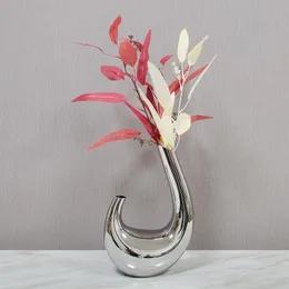 花瓶北欧花瓶の高級サポートマリオージバスルームモダンなミニマリストの植物鍋棚銀のシンプルなジャーロン装飾アクセサリーHP50