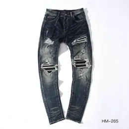 hm265 Men039s Distressed Ripped Skinny Jeans Fashion Mens Jeans Slim Motorcycle Moto Biker Causal Mens Denim Pants Hip Hop Men 9888077