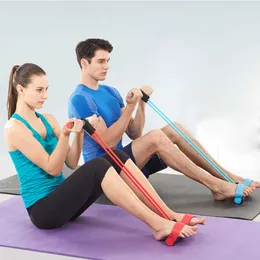 4 rury fitness podciągnij elastyczne zespoły z zespołem jogi Szkolenia oporu brzuszne Oporaty oporowe Wielofunkcyjny sprzęt do treningu H1026