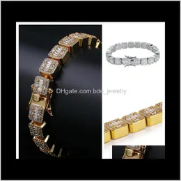 LINK BRACELETS JOENAS18K BRANCO BRANCO BLING SQUE