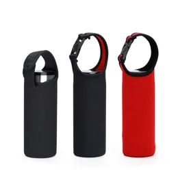 Venda por atacado moda thermos copo bolsa de vidro com punho de fivela manga garrafa isolada