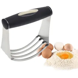 Rostfritt stål bakverk cutter Bakeware Tools Butter Cream Pizza Dough Blender Mixer Icke-halkhandtag Tunga blad Hållbara CG0156